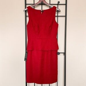 NWT! The Limited Ruby Red Peplum Dress Sz 2